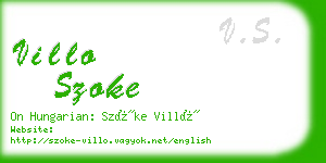 villo szoke business card